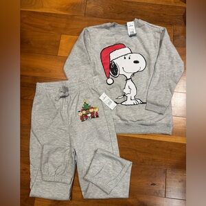 Peanuts Gray Snoopy Kids Matching Set